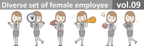 各类女员工集，EPS10 vol.09图片下载