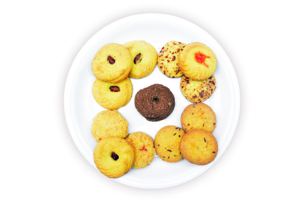 饼干在盘子里图片下载