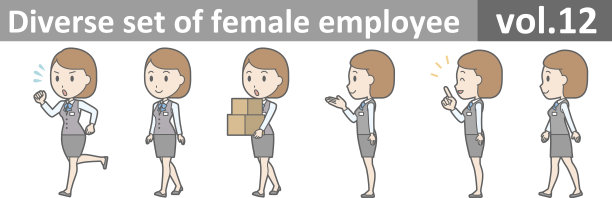 各类女员工集，EPS10 vol.12图片下载