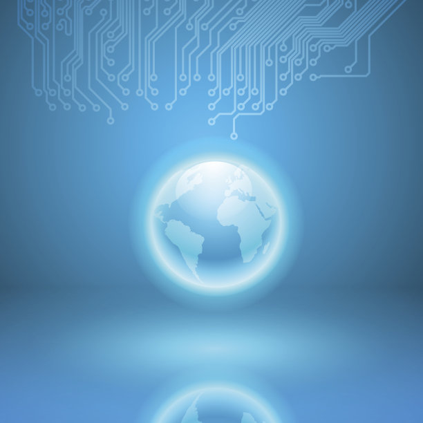 抽象电子蓝色背景与线路板纹理图片下载