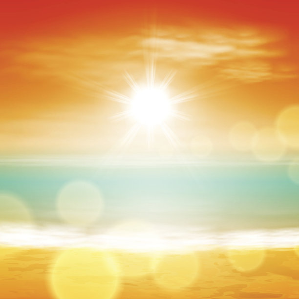 海上日落素材图片