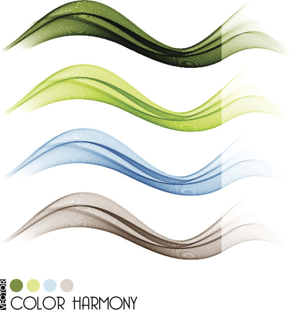 一组彩色曲线线图片下载