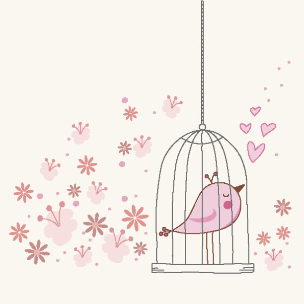 锁在笼子里的鸟儿在歌唱爱情图片下载