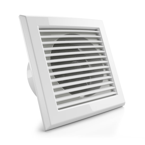 电气通风口风扇隔离在白色背景3d图片下载