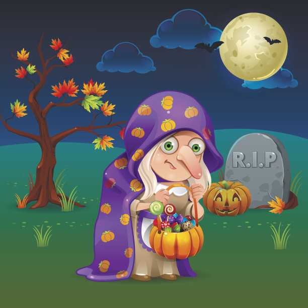 万圣节之夜与女巫图片下载