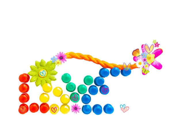 花和爱颜色孤立在白色的背景图片下载