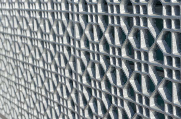 迪拜清真寺墙壁上的东方图案图片下载