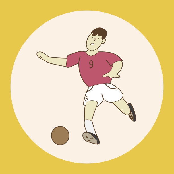 体育足球运动员主题元素向量，eps图片下载