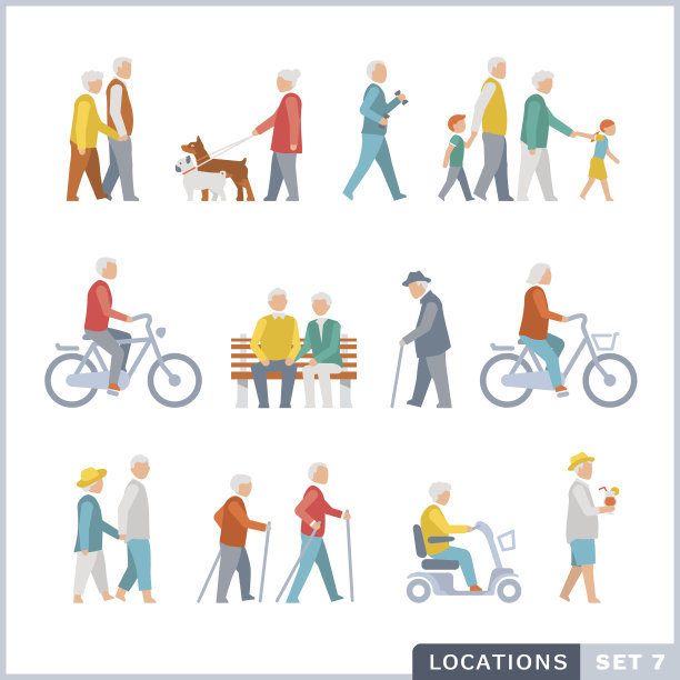 街上的老年人。邻居。图片下载