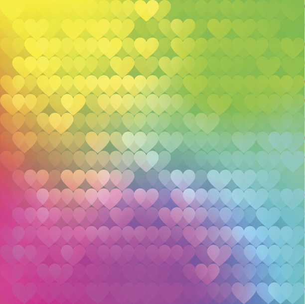 抽象的彩虹背景来自心。图片下载