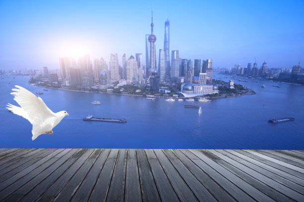 陆家嘴周围是上海黄浦江CBD区域图片下载