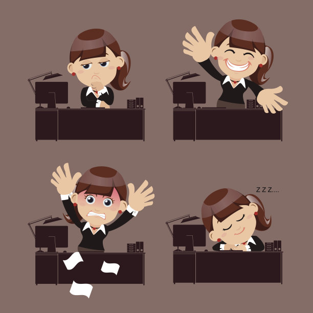 女商人坐在桌子上图片下载