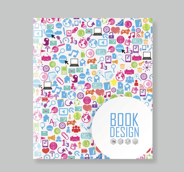 封面报道社交网络背景与媒体图标图片下载