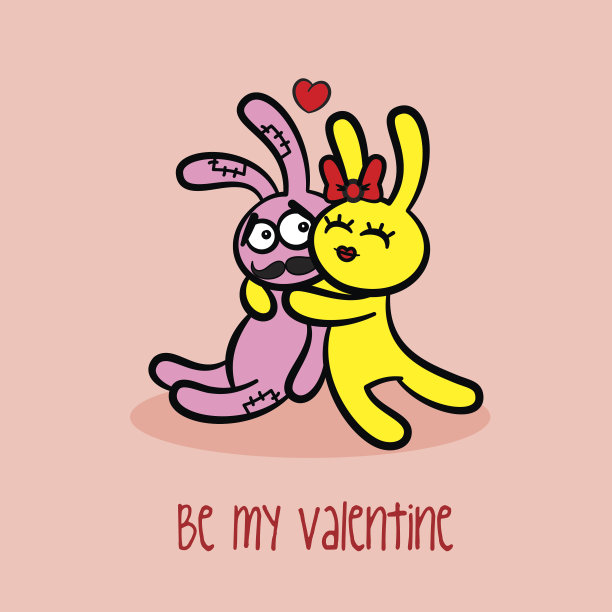 情人节。是我的情人。爱。兔子图片下载