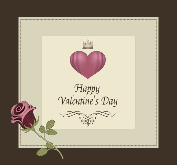 爱的设计与心与玫瑰。图片下载