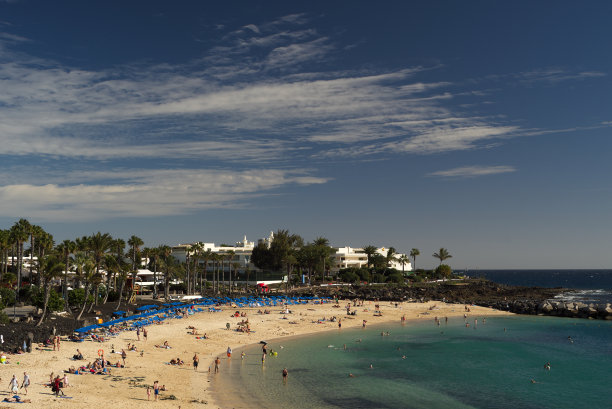 弗拉明戈海滩，兰扎罗特图片下载