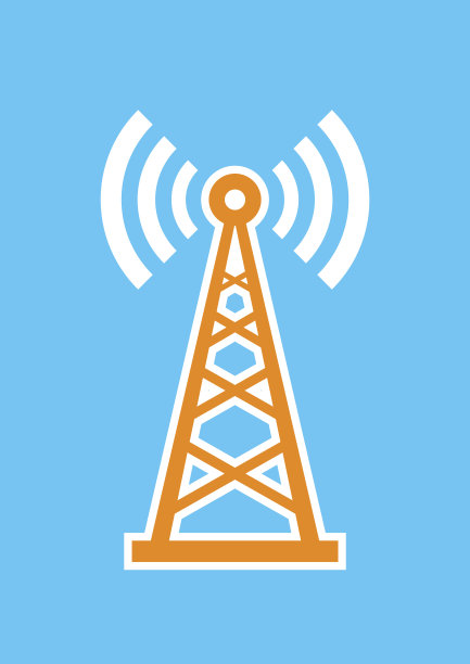 橙色发射机图标图片下载