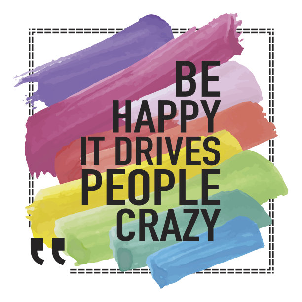 关于幸福的励志名言海报图片下载