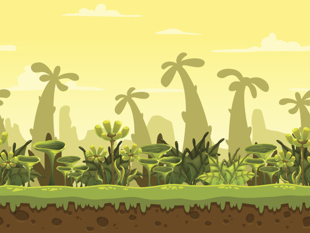 无缝的奇幻景观图片下载