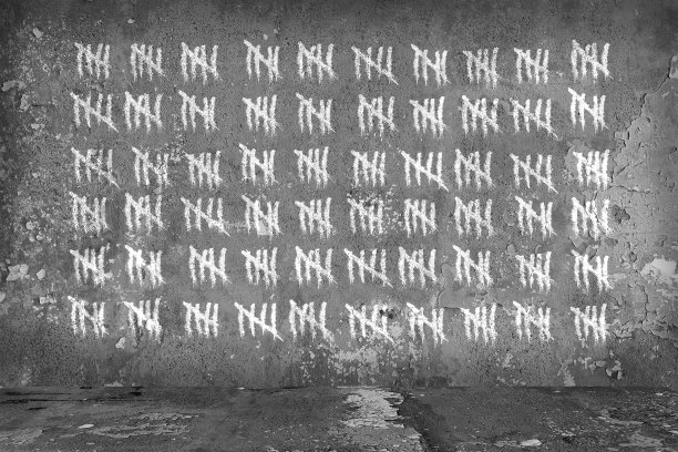 墙上的计数标记图片下载