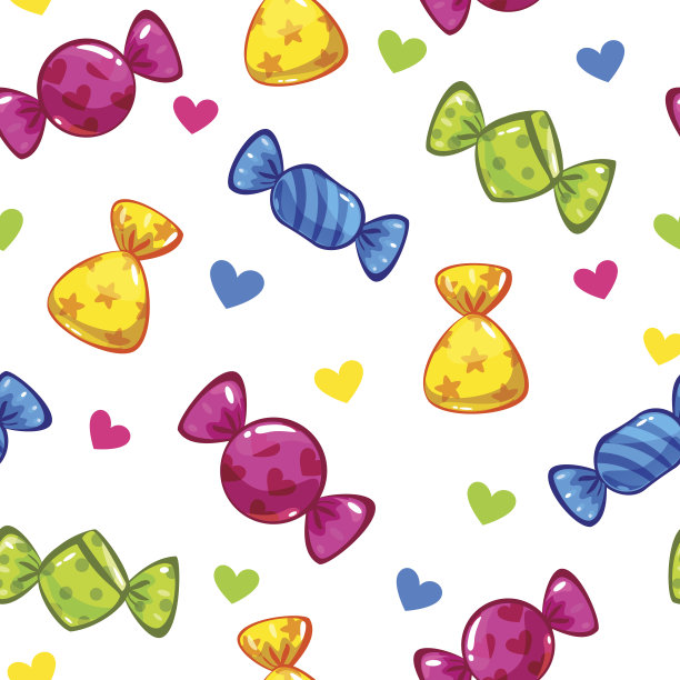 有趣的糖果无缝图案图片下载