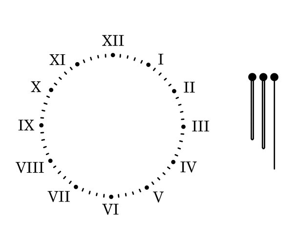 在白色背景上带有箭头的时钟刻度盘图片下载
