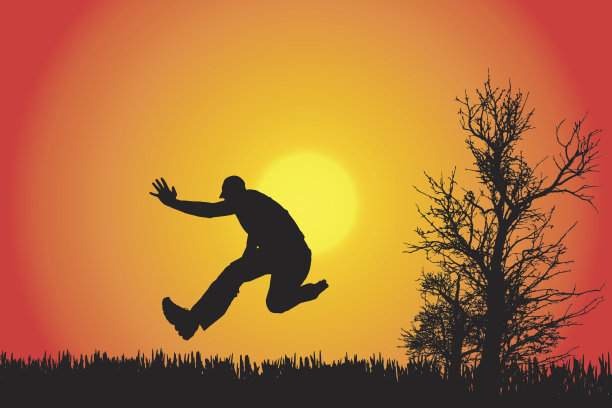 一个人的矢量剪影。图片下载