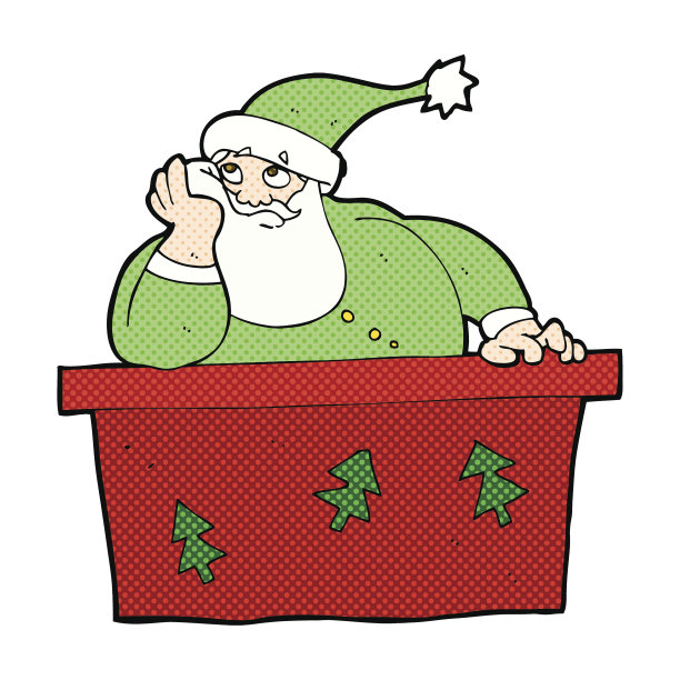 漫画让圣诞老人感到无聊图片下载