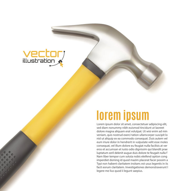 背景模板与现实的锤子图标图片下载