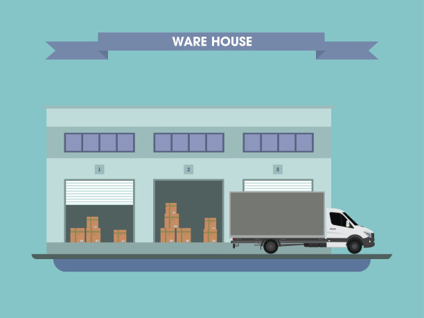 仓库背景上的卡车图片下载