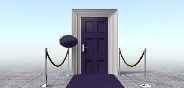 蓝色大门入口图片下载