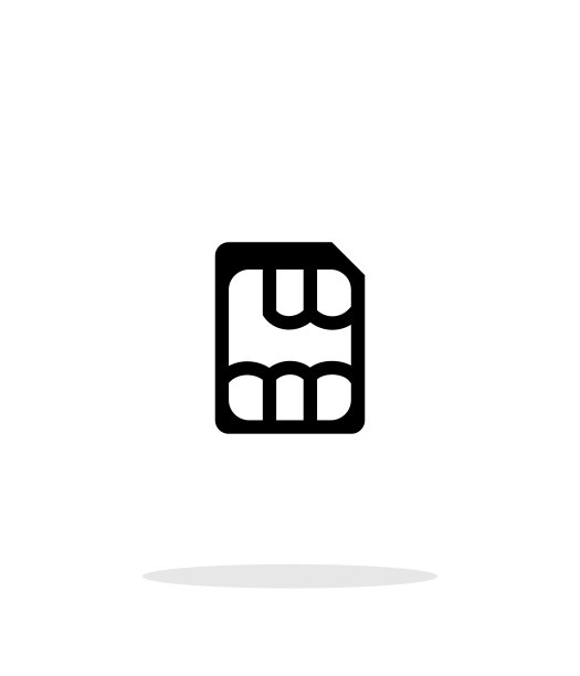 白色背景上的Nano SIM卡简易图标图片下载