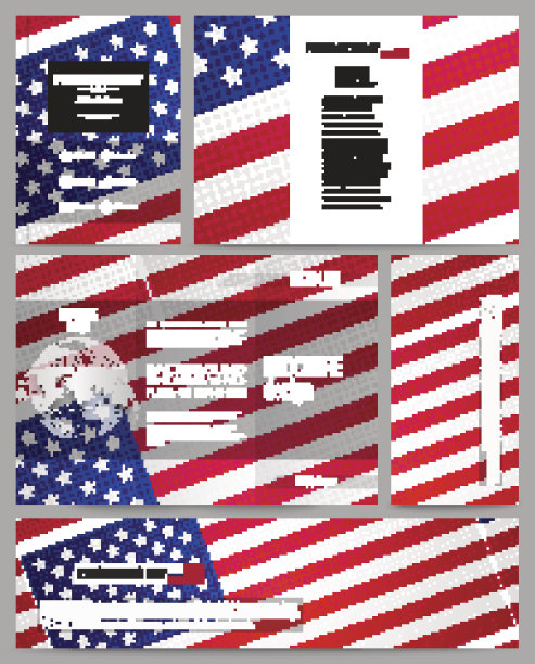 用于演示、小册子、传单或小册子的一套业务模板图片下载