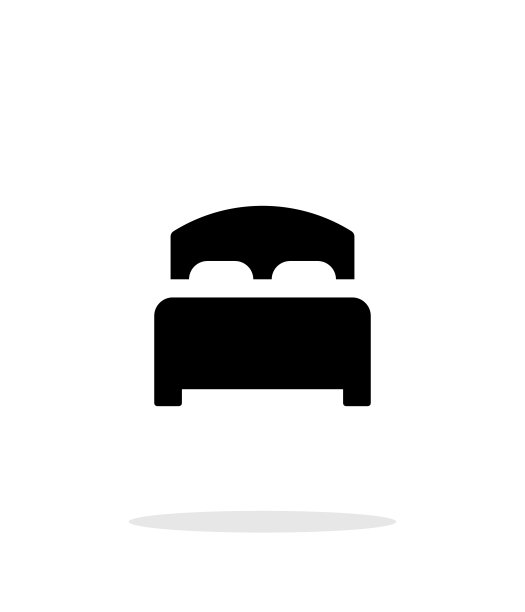 全床简单的图标上的白色背景图片下载