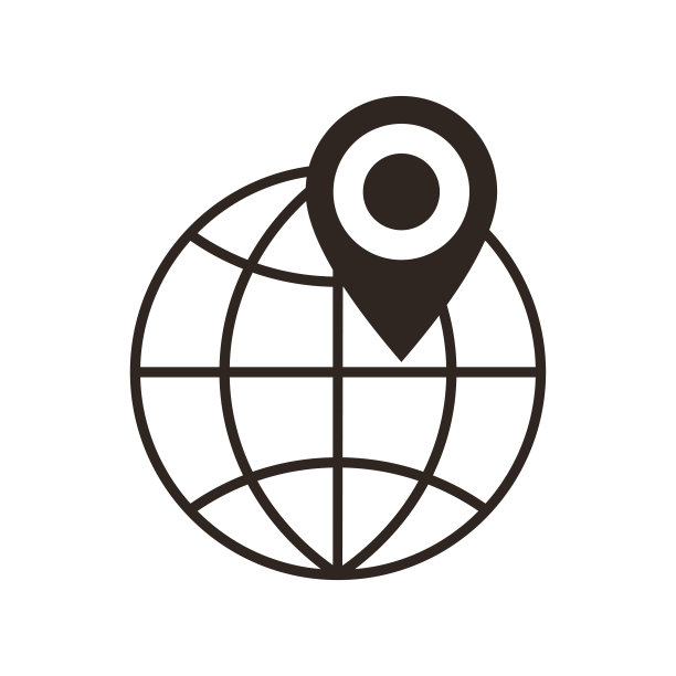 地球仪与地图图钉图标图片下载