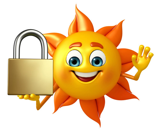 带锁的太阳人物图片下载