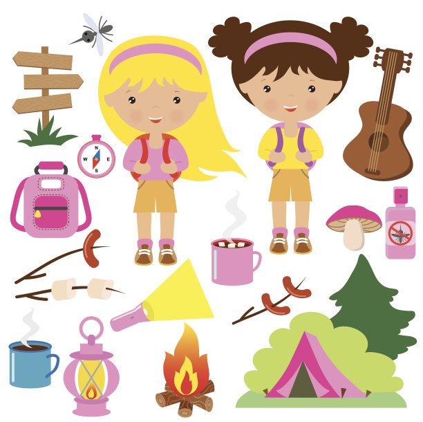 野营矢量图图片下载