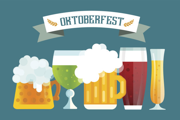 啤酒瓶符号向量图标集图片下载