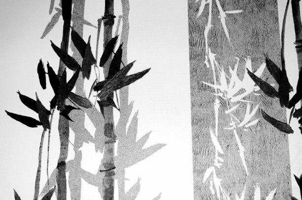 竹竿和黑色的剪影图片下载