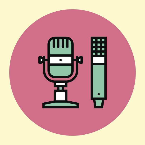 细线图标。麦克风。图片下载