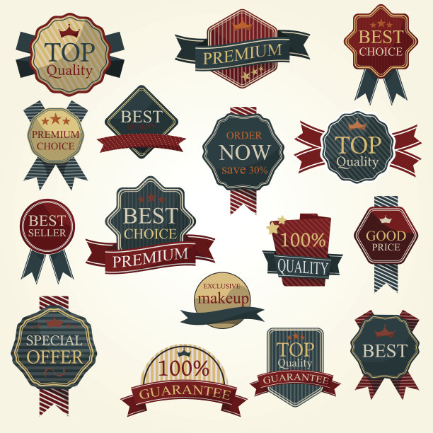 一组矢量徽章和标签图片下载