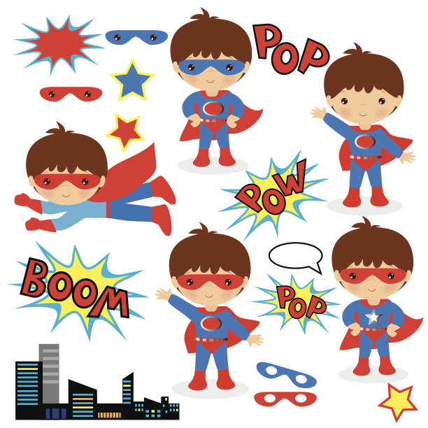 超级英雄矢量图图片下载