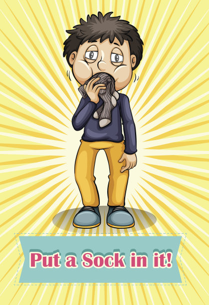 一个男人把袜子放进嘴里图片下载