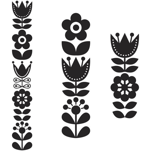 芬兰悠久的民间艺术图案——北欧、斯堪的纳维亚风格素材图片