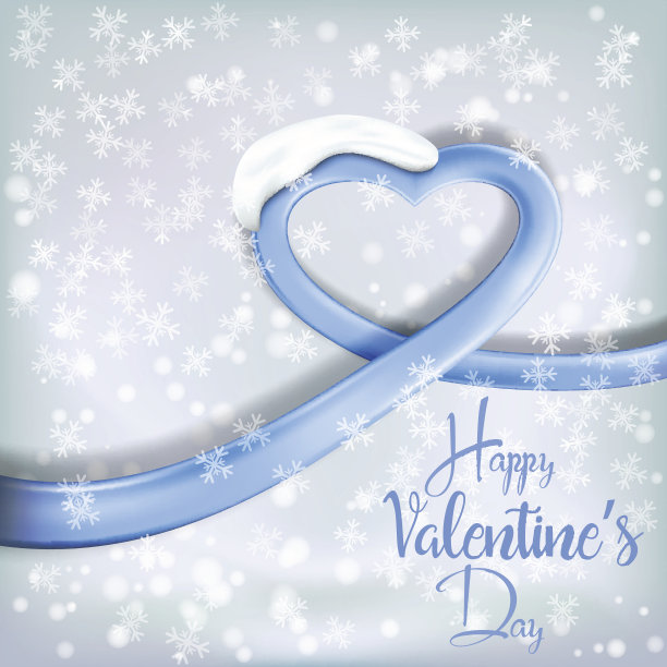 情人节心形彩带(2月14日)图片下载