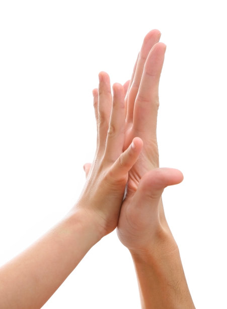 两只手做着击掌的手势图片下载