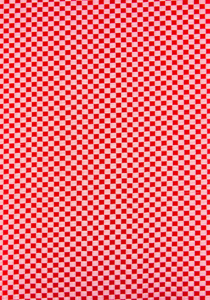 红色格子布纹理图片下载