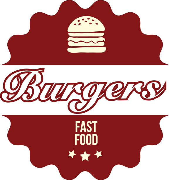 汉堡垃圾橡胶印章在白色图片下载