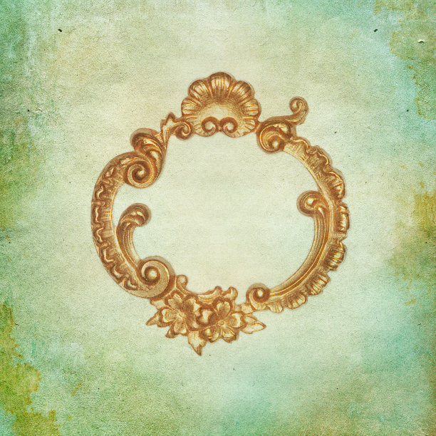 古董，古董金属框架上的纸背景图片下载
