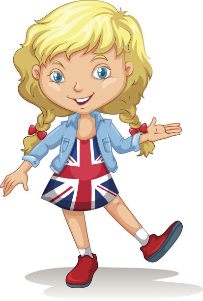 穿着英国服装的女孩图片下载